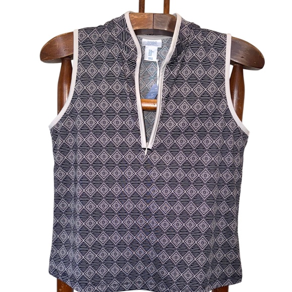 SIGRID OLSEN Golf & Tennis Active Sleeveless Quarter Zip Top UPF 50 - Picture 1 of 5